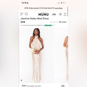 Show Me Your MuMu Jasmine Halter Maxi Dress